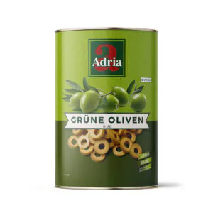 Oliven, grün in Scheiben