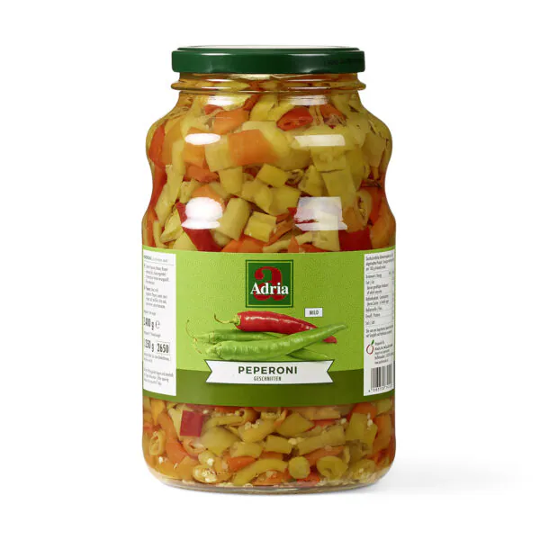Peperoni Lombardi, mild, geschnitten