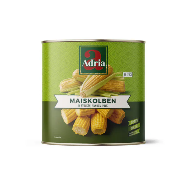 Maiskolben, Vacupack, Stücke